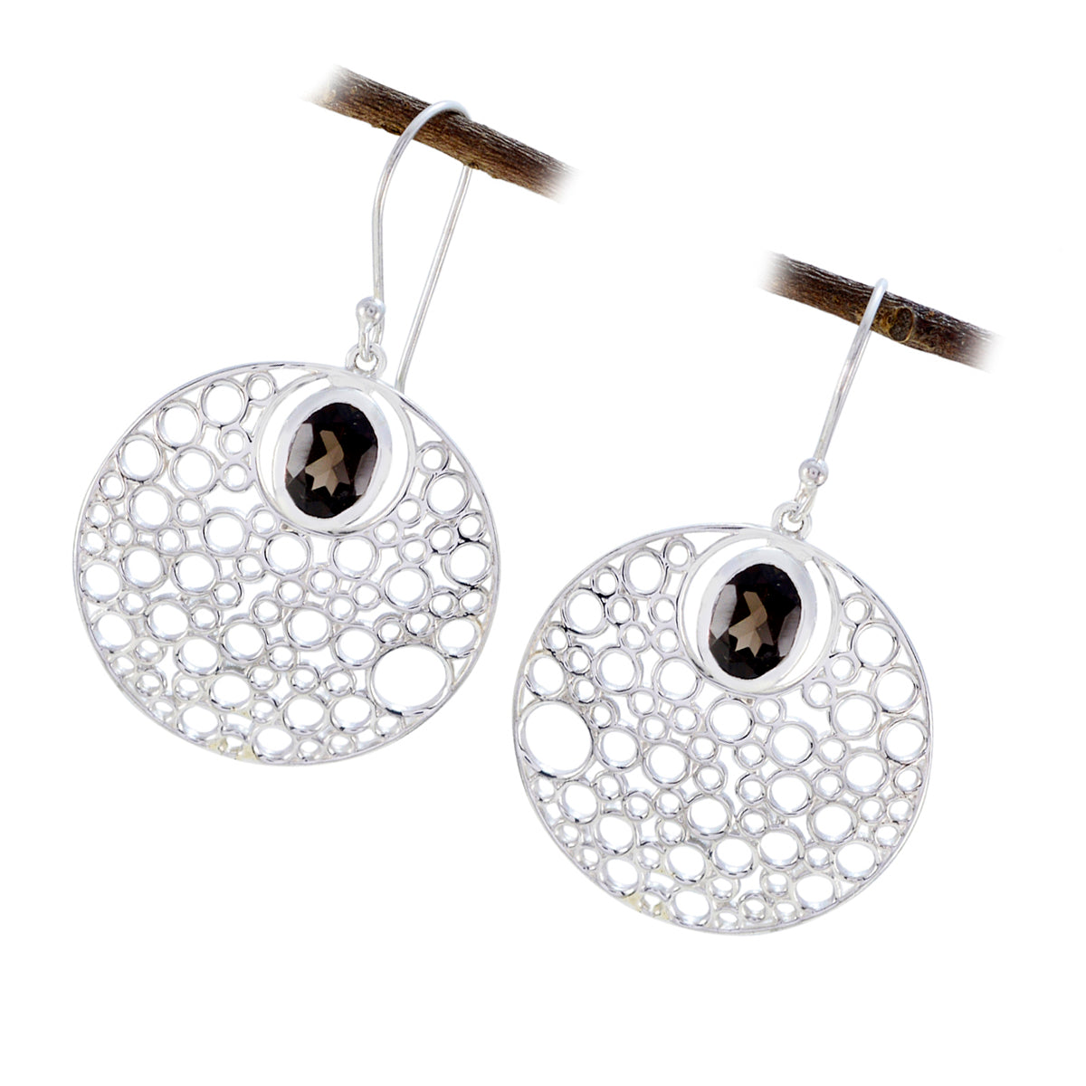 Antonia Brown Solitaire Dangle Earrings for Everyday Glam