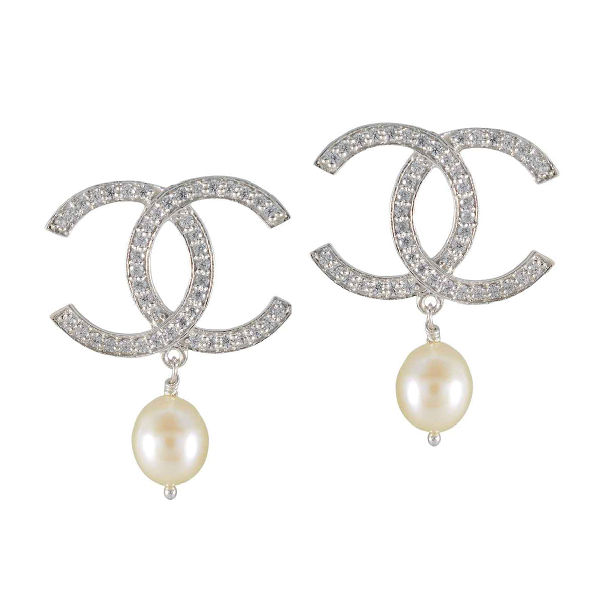 Daniela White Stud Earrings for Stylish Glam