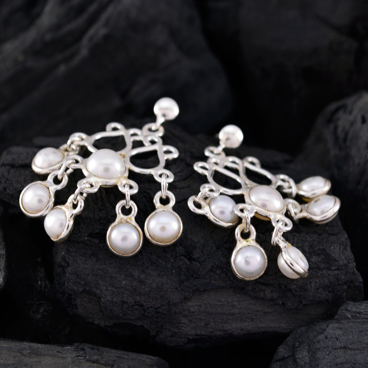 Clara White Dangle Earrings for Everyday Glam