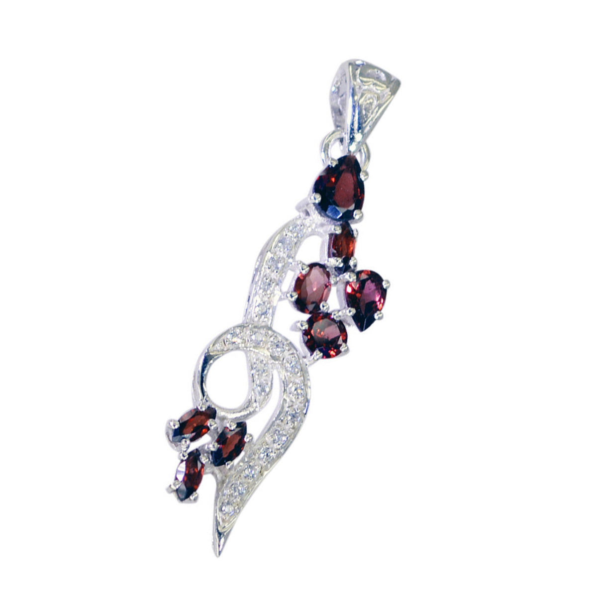 Putri Classic Red Pendant Necklace - Stunning Gemstone Design