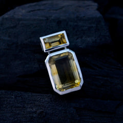 Zoey color-popping pendant India with a vibrant yellow gemstone set in silver