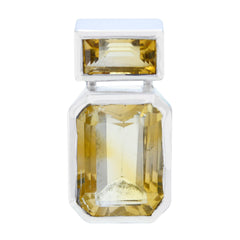 Zoey color-popping pendant India featuring an elegant yellow gemstone in a stylish silver setting