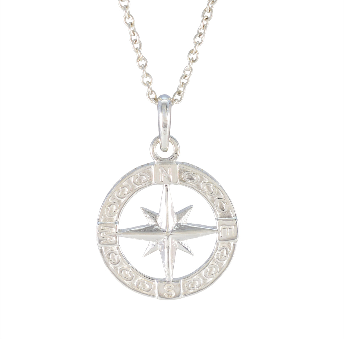 Yasmine Sophisticated Slim Pendant Compass Design Plain Plain Plain