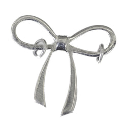 Yasmine Dainty Silver Bow Pendant Elegant Jewelry