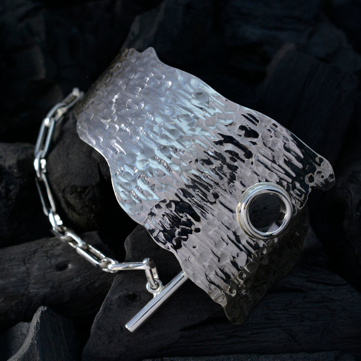 Penelope Edgy Silver Cuff Bracelet for Fashion Statement