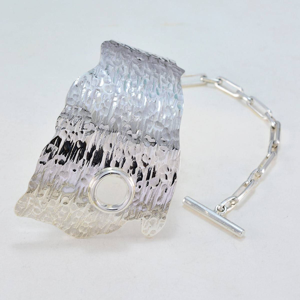 Penelope Edgy Silver Cuff Bracelet for Fashion Statement