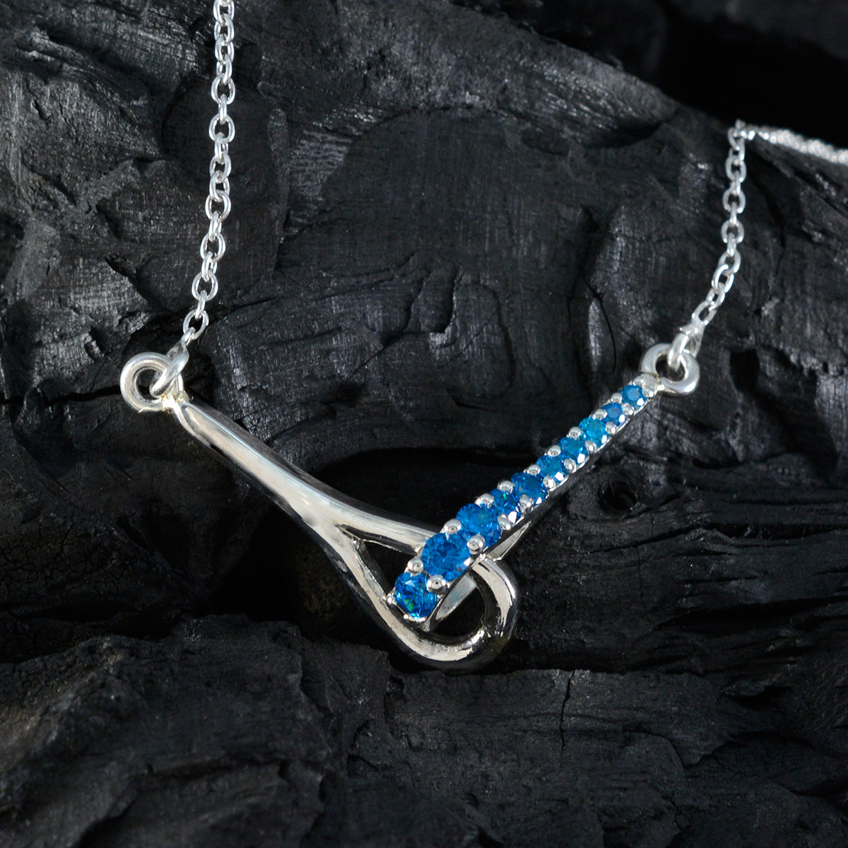 Elena Blue Tiny Pendant - Unique Gemstone Jewelry