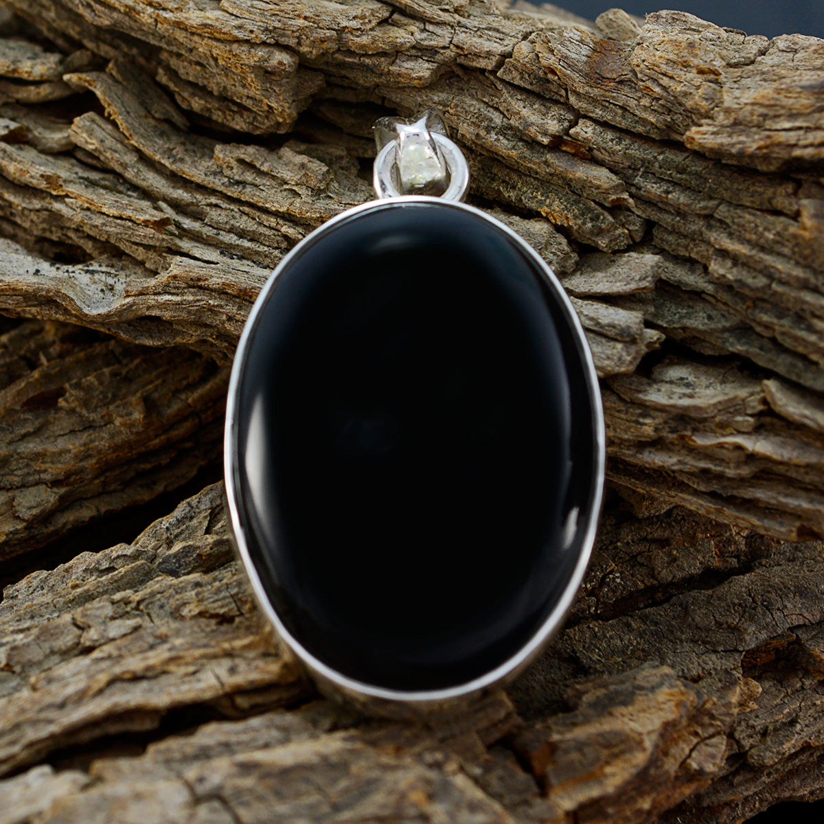 Sarah Eternity Statement Necklace in Black Gemstone
