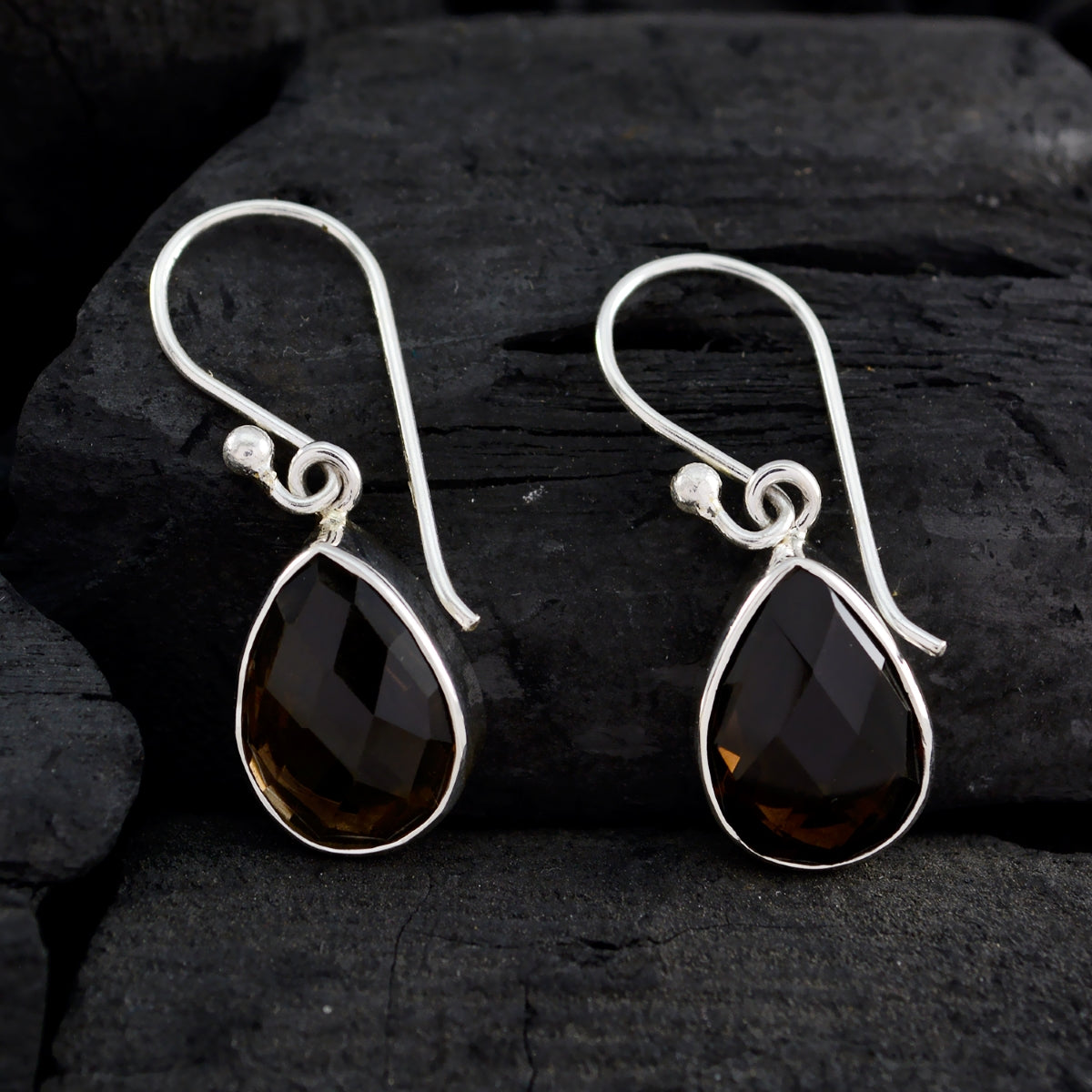 Isabella Featherlight Dangle Earrings with Gemstone