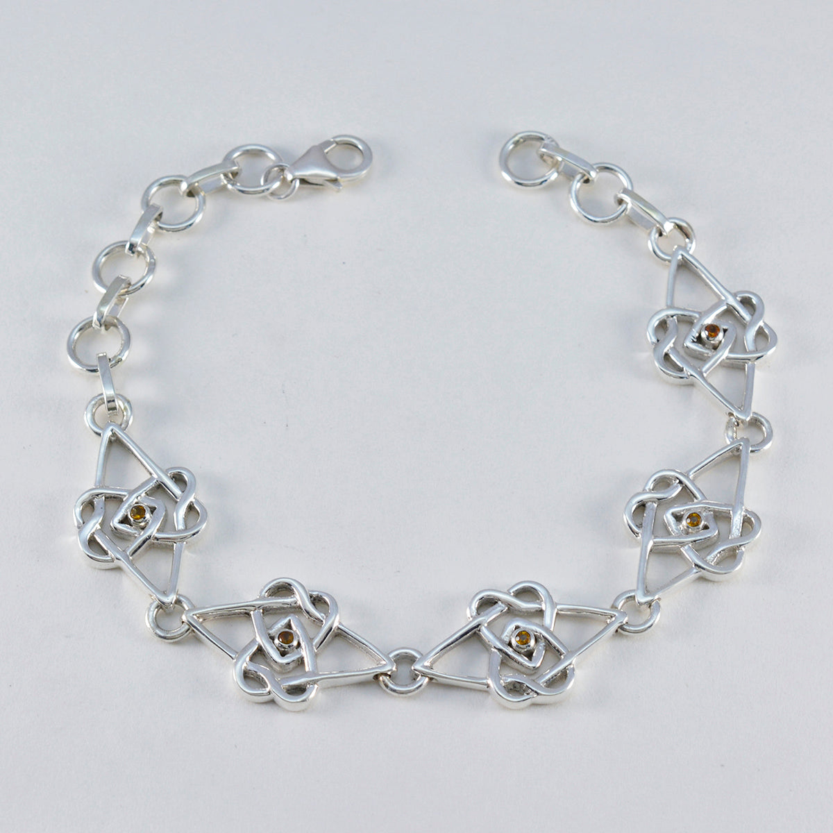 Emma Featherlight Yellow Links Bracelet for Daily Glam