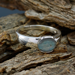 Maria Feminine Grey Solitaire Ring Sterling Silver