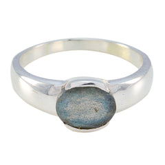 Maria Feminine Grey Solitaire Ring Sterling Silver