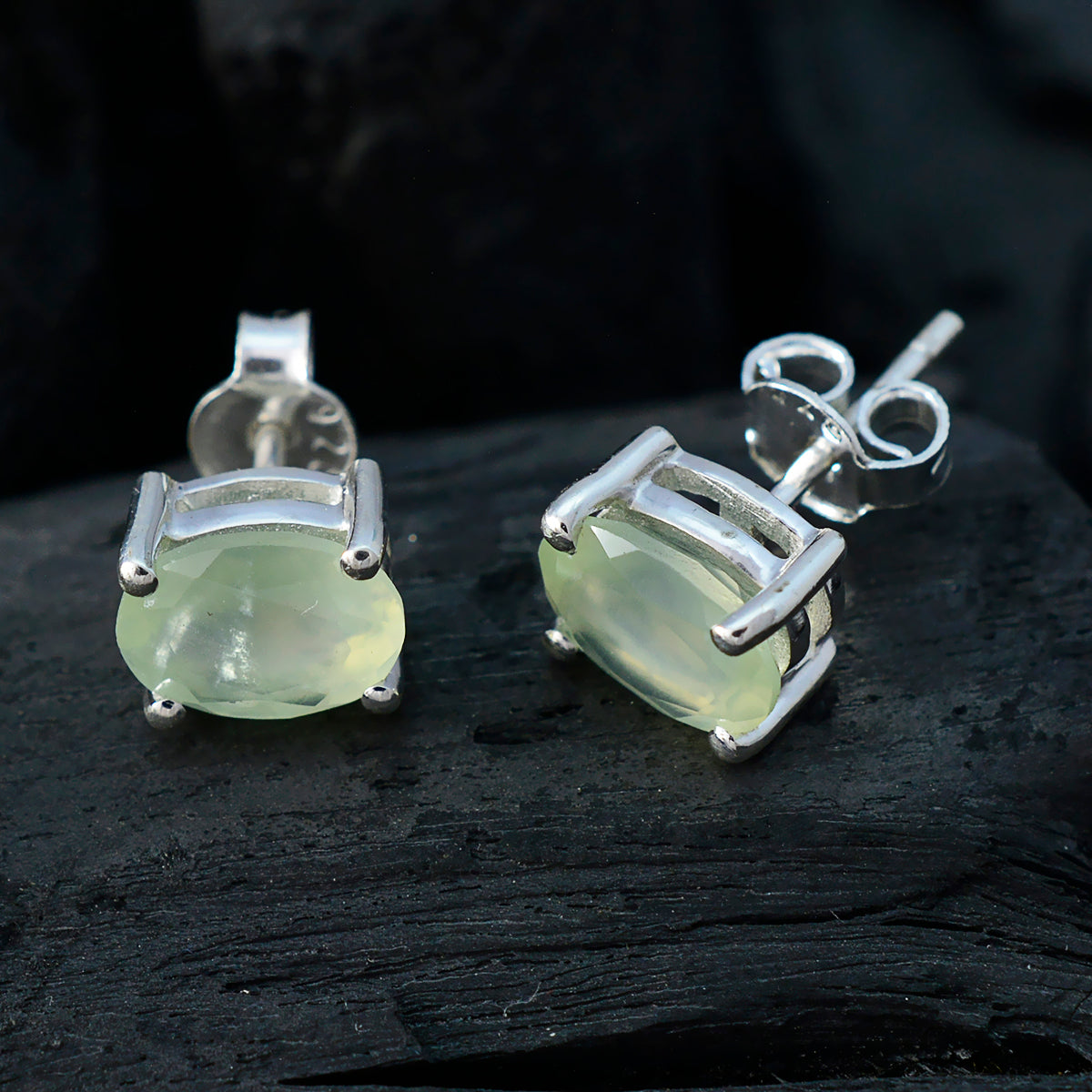 Alice Green Gemstone Stud Earrings for Everyday Glam
