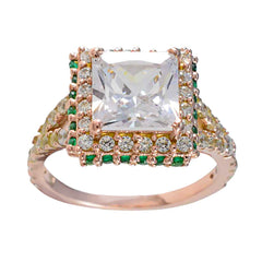 Zazlle Green Halo Promise Ring with Diamond Accents
