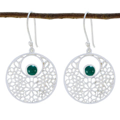 Constanza Green Solitaire Dangle Earrings for Glam Green Onyx Green Dangle