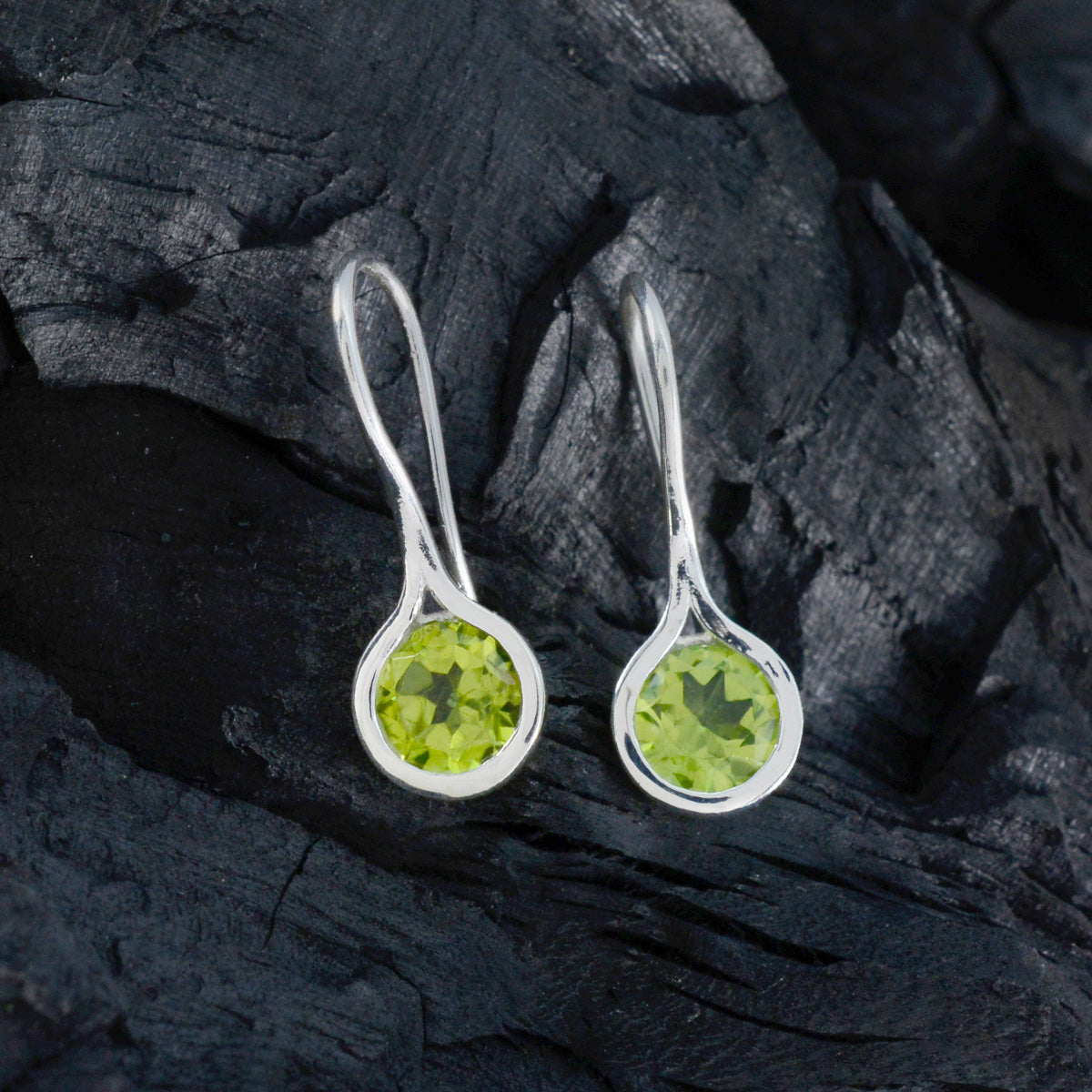 Julia Green Solitaire Dangle Earrings for Everyday Glam