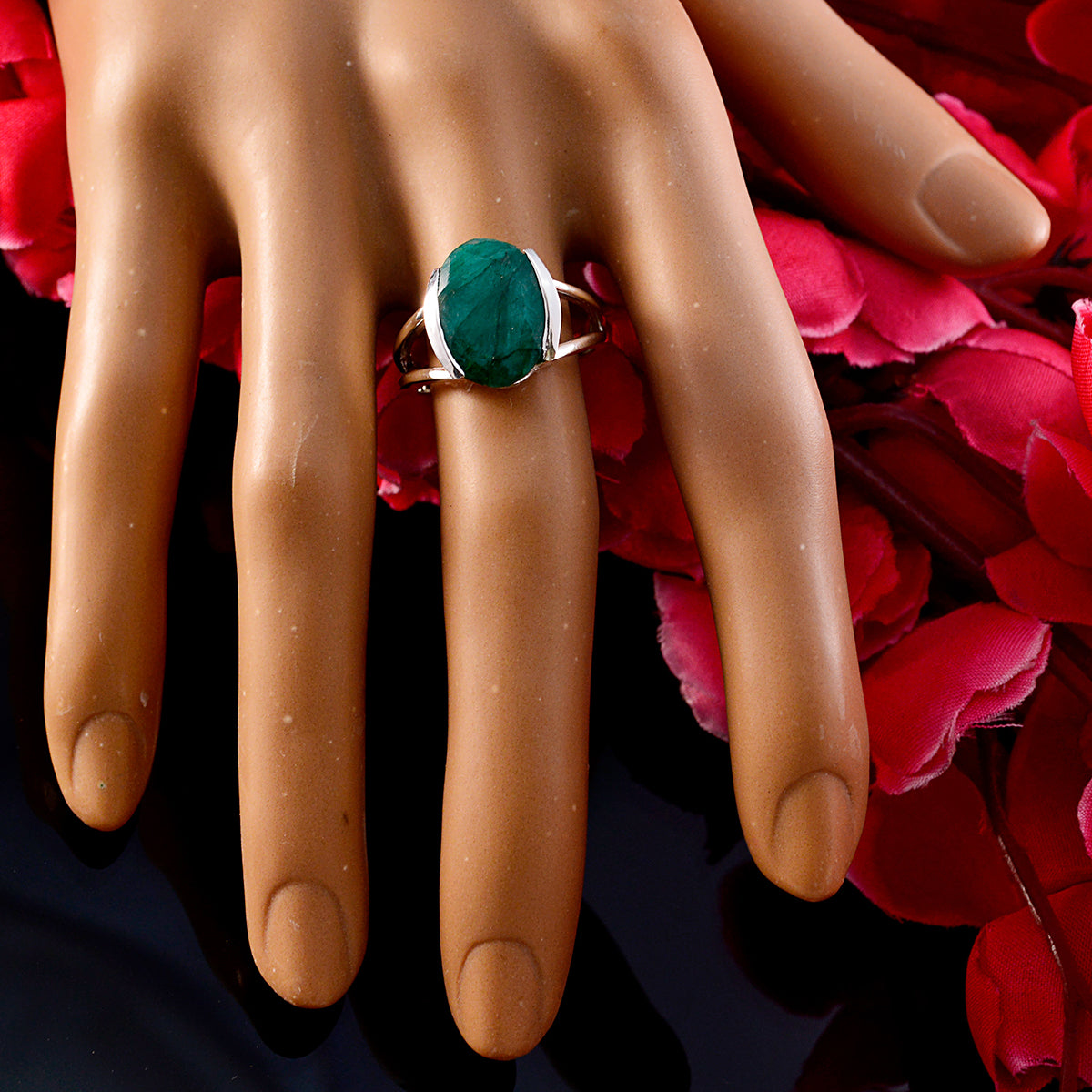 Zazlle Green Solitaire Ring for Elegant Fashion Jewelry