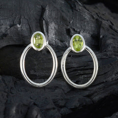 Skylar Green Solitaire Stud Earrings for Everyday Glam