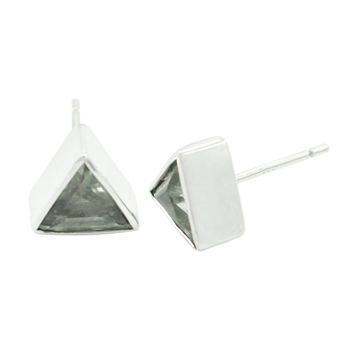 Joaquina Green Solitaire Stud Earrings for Everyday Glam Green Amethyst Green Stud