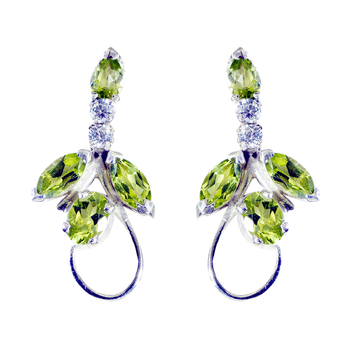 Nella Green Stud Earrings for Fashionable Vibes Peridot Green Stud