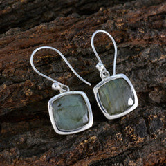 Clara Grey Solitaire Dangle Earrings for Chic Style