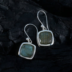 Clara Grey Solitaire Dangle Earrings for Chic Style