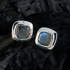 Aaliyah Grey Whisper thin Solitaire Stud Earring