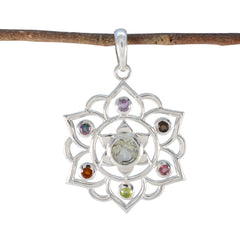 Violet multicolor Rope-Wire Classic Pendant Multi Stone multicolor Multicolor