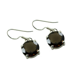 Haruka Brown Solitaire Earrings for Effortless Elegance