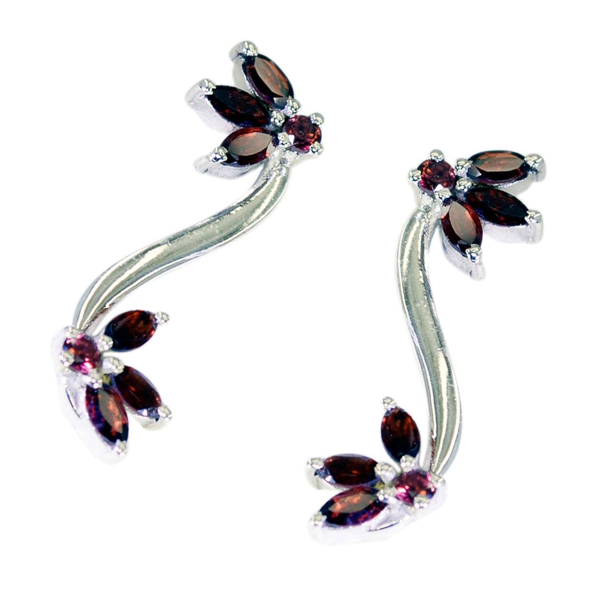 Jia Red Stud Earrings for Glam Everyday Wear