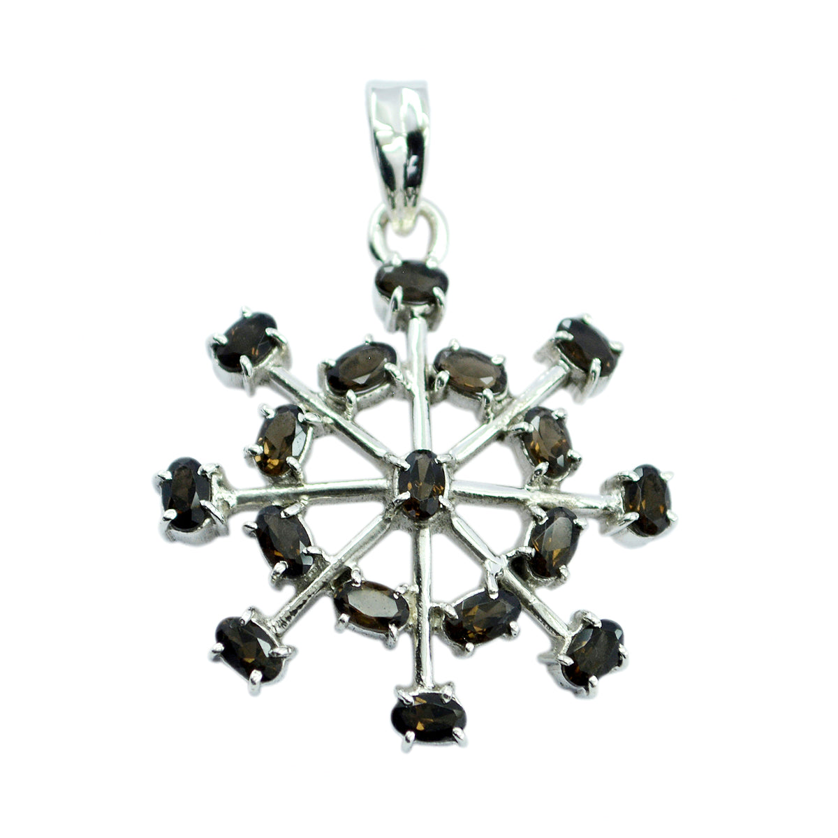 Julia Brown eye-catching pendant with Smoky Gemstones Smoky Quartz Brown Brown