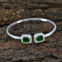 Zoey Karwa Chauth green bracelet featuring sparkling green stones in a stylish design