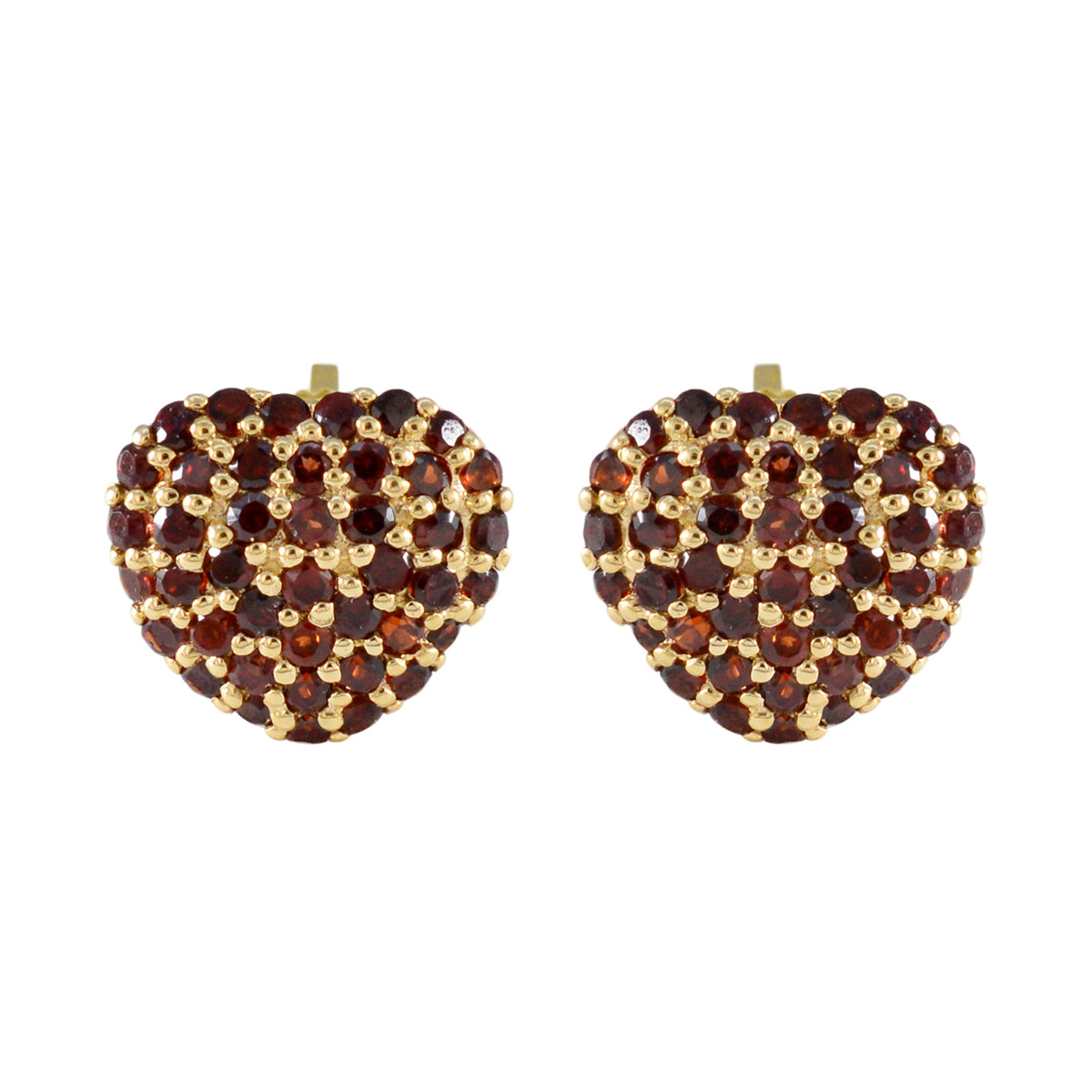 Lakshmi Red Stud Earrings for Everyday Glamour Garnet Red Stud