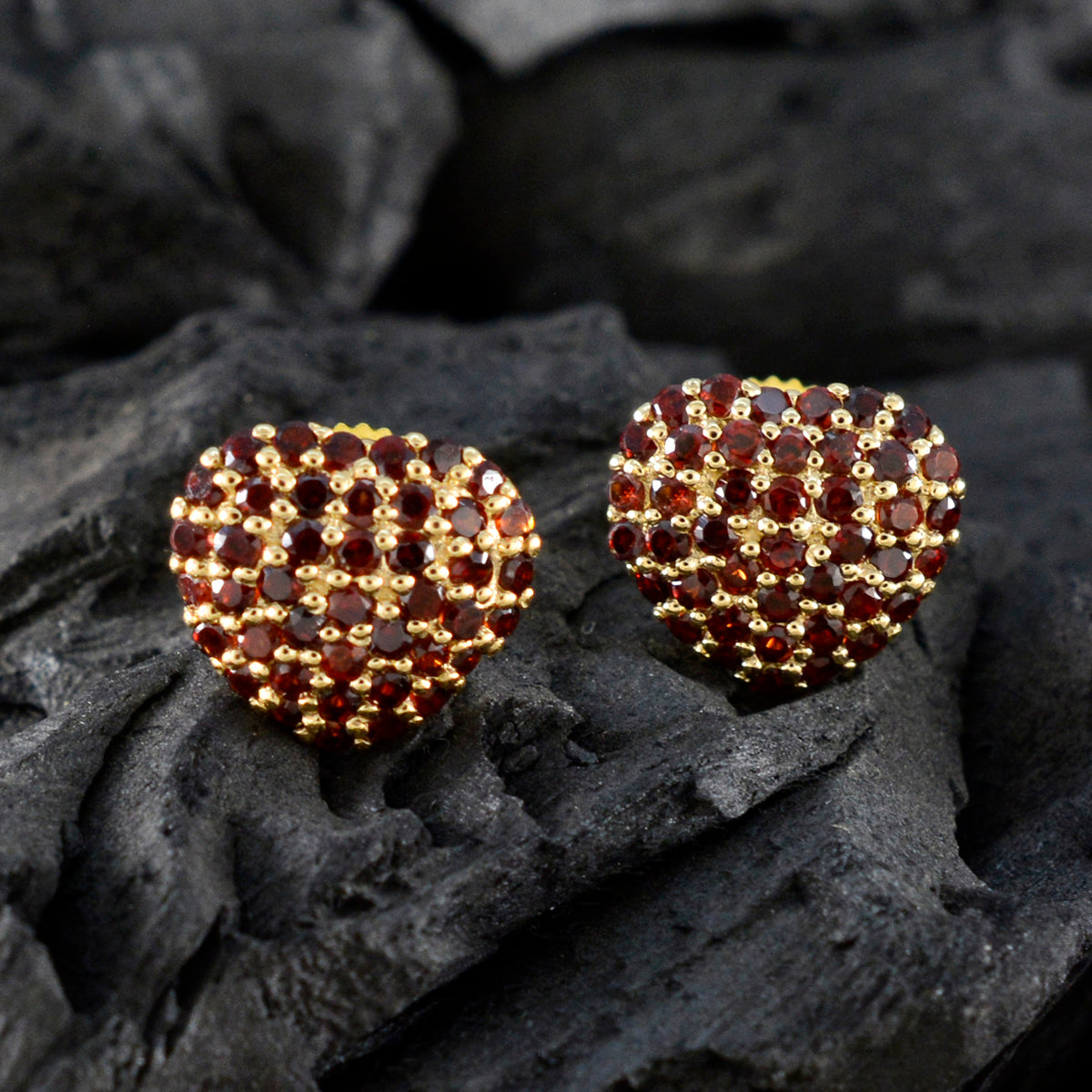 Lakshmi Red Stud Earrings for Everyday Glamour