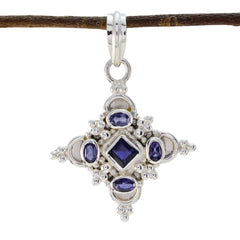 Lili Blue Cocktail Pendant - Colorful Gemstone Jewelry Iolite Blue Blue