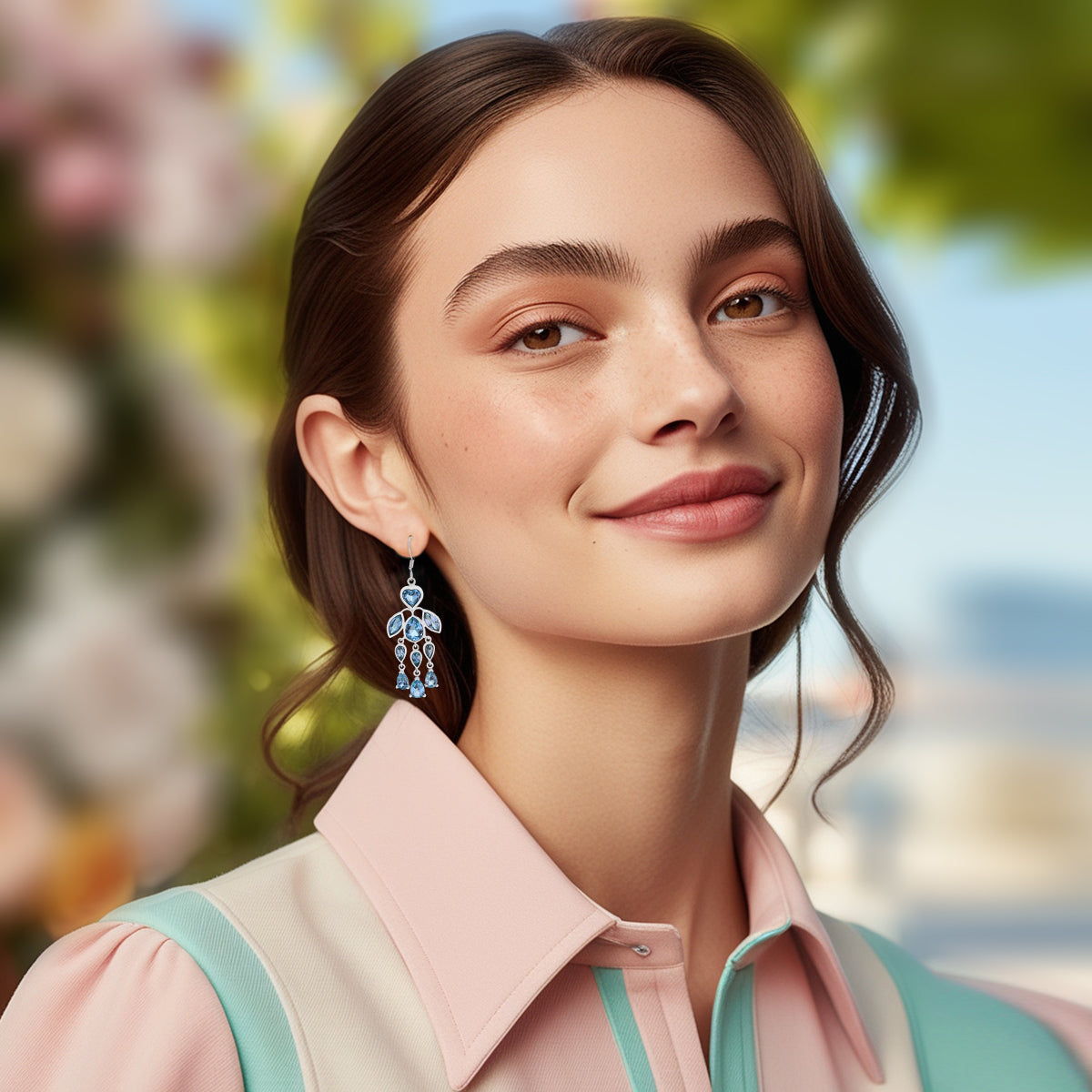 Lily Blue Dangle Earrings for Everyday Glamour