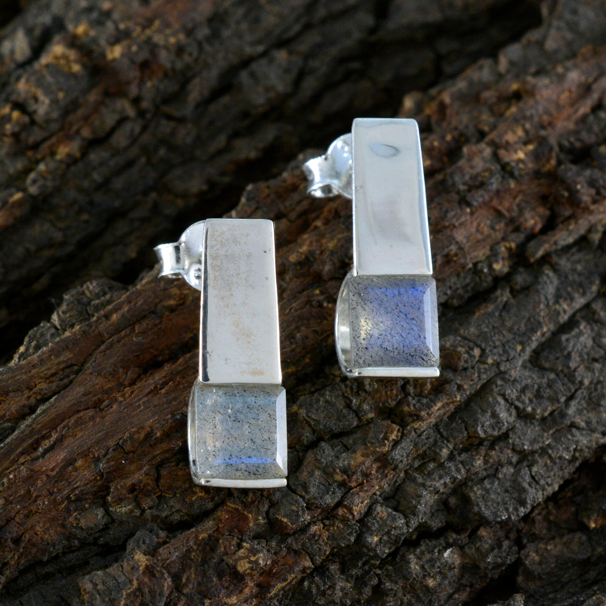 Lily Grey Solitaire Stud Earrings for Everyday Glam