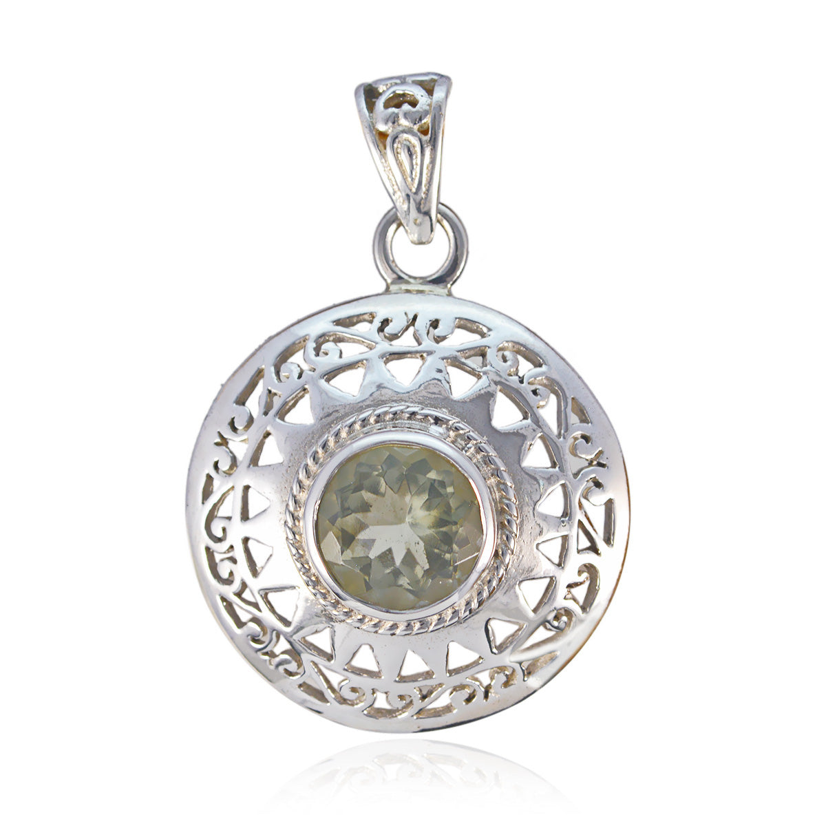 Lily Light Green Pendant - Stylish Silver Gemstone Jewelry Green Amethyst Light Green Light Green