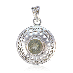 Lily Light Green Pendant - Stylish Silver Gemstone Jewelry Green Amethyst Light Green Light Green