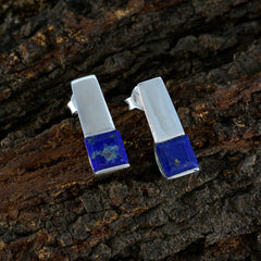 Lucia Blue Solitaire Stud Earrings for Everyday Glam