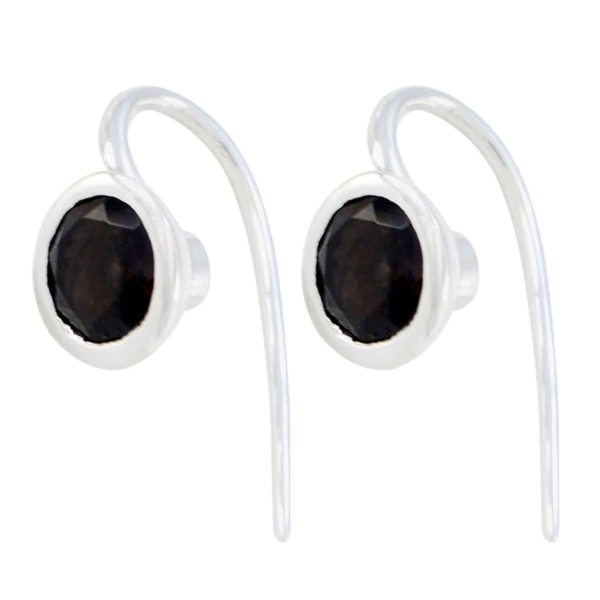 Luisa Brown Solitaire Earrings - Elegant Everyday Wear Smoky Quartz Brown Dangle