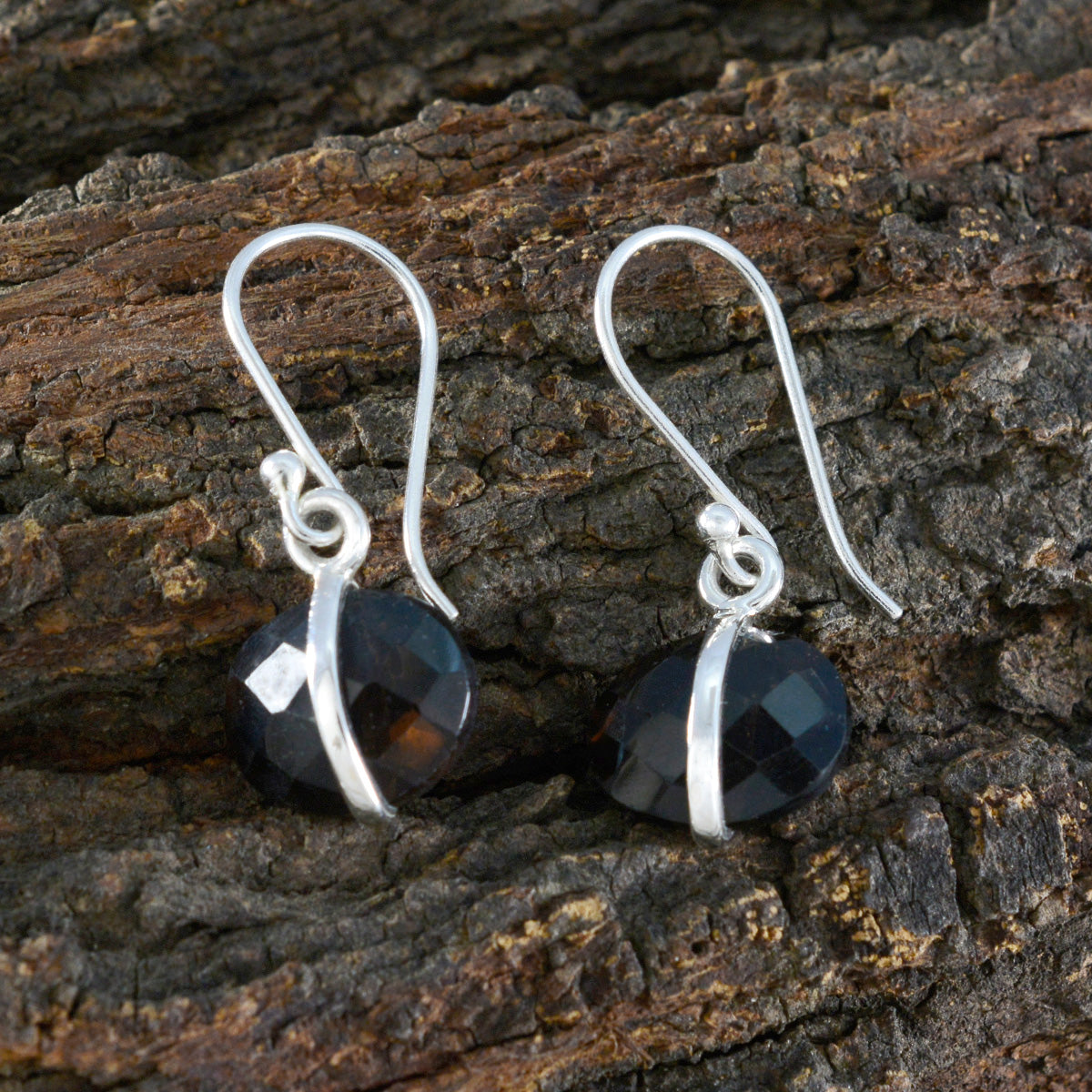 Luna Brown Solitaire Earrings for Everyday Glam