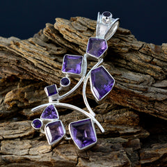 Tereza Luxurious Gemstone Pendant in Silver