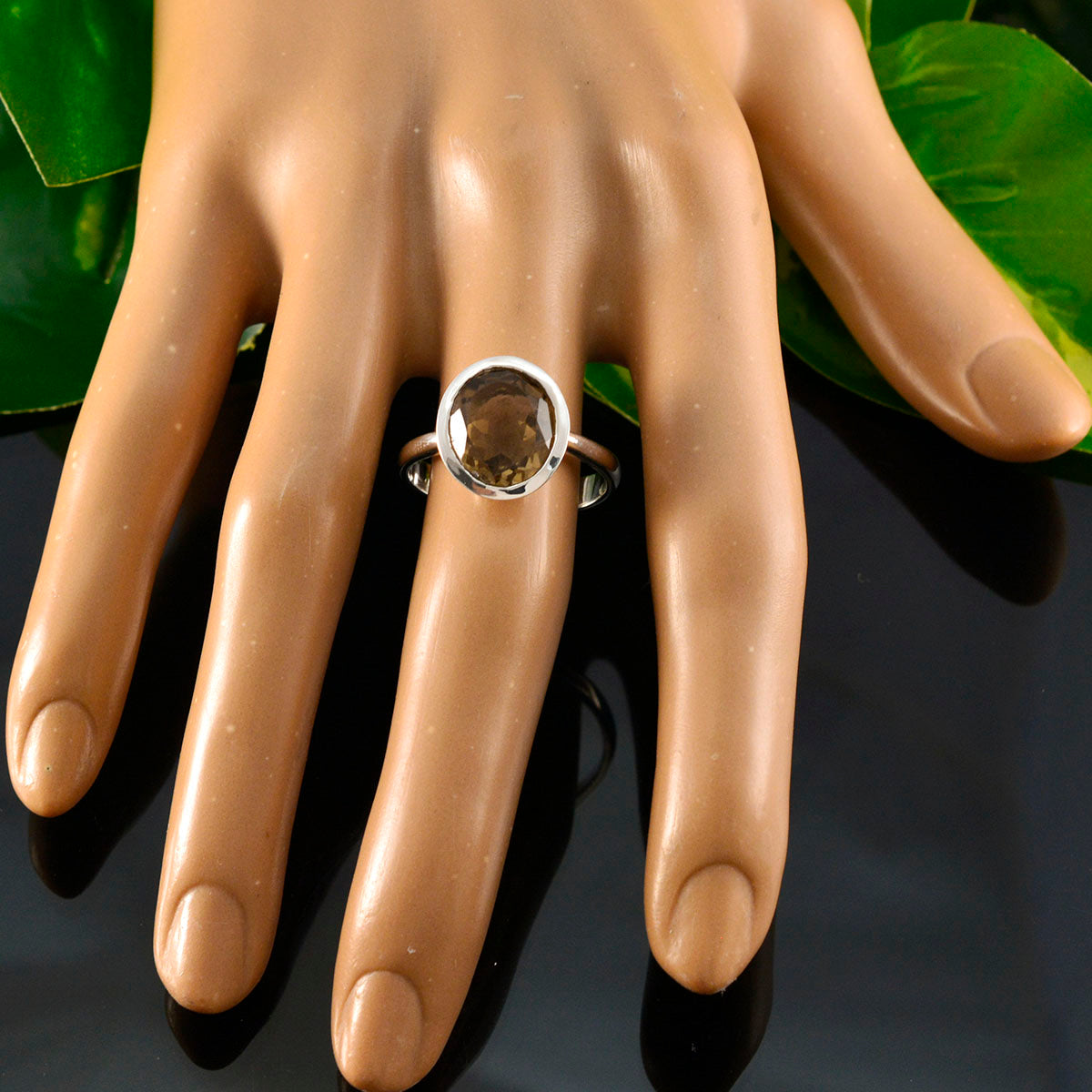Katharina Modern Brown Solitaire Ring
