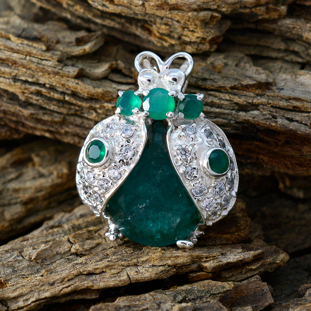 Pauline Modern Featherlight Pendant with Gemstone Accents