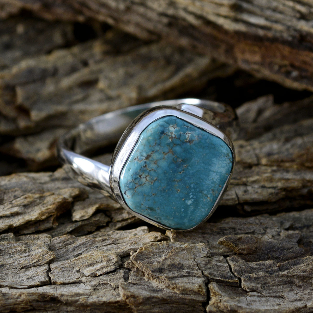 Priya Modern Turquoise Solitaire Ring