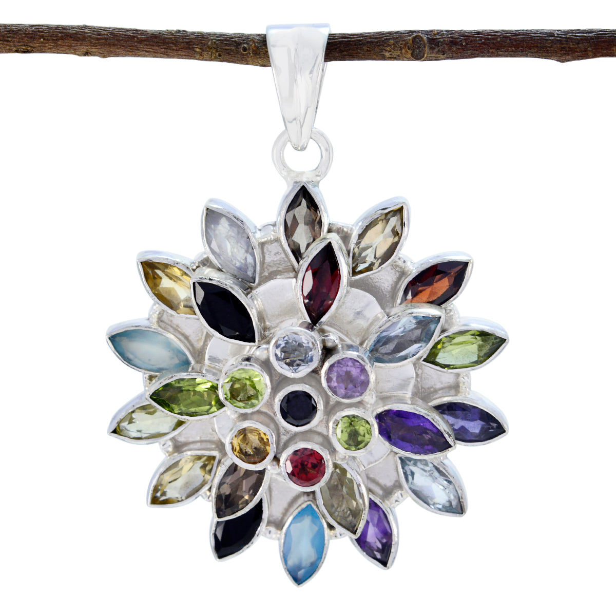 Luna multicolor Heritage Chunky Pendant Multi Stone multicolor Multicolor