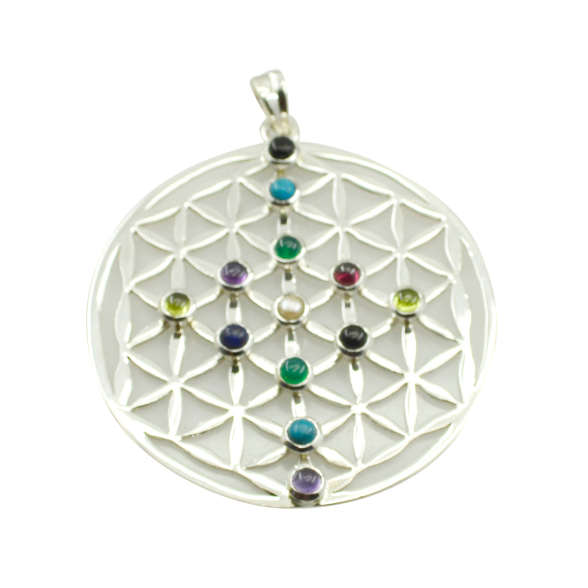 Olivia Multicolor Chunky Pendant for Vibrant Style Multi Stone multicolor Multicolor