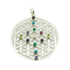 Olivia Multicolor Chunky Pendant for Vibrant Style Multi Stone multicolor Multicolor