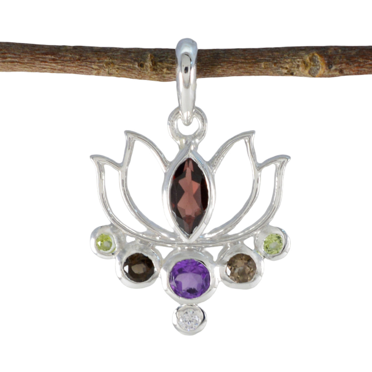 Milagros Multicolor Dainty Pendant for Everyday Style Multi Stone multicolor Multicolor